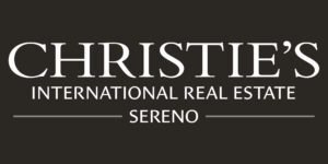 A black and white logo for christies international real estate.